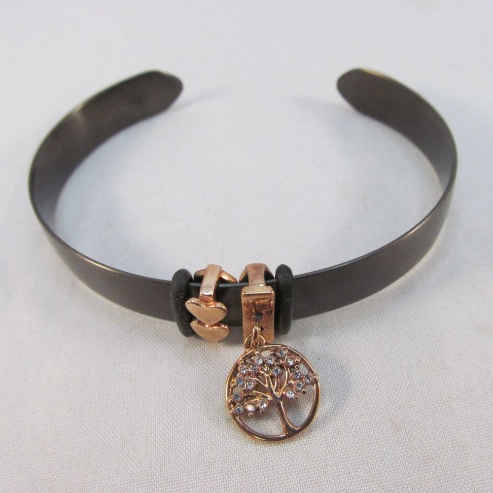 Tree Of Life With Hearts Cuff Bangle Bracelet - image 2